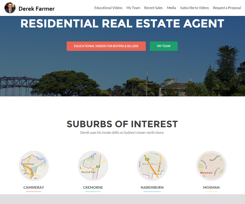 Derek Farmers North Sydney Real Estate Agent website large