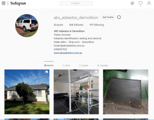 Instragram for digital marketing to get images from your smartphone to your WordPress website for ABS Asbestos removal & Demolition